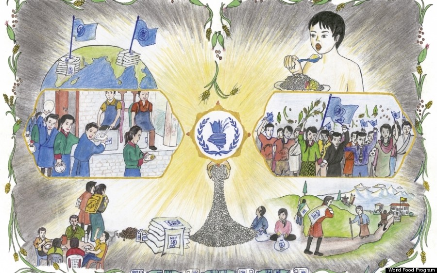 900x562 this is what a world without hunger looks like, according to kids - Children Of The World Drawing