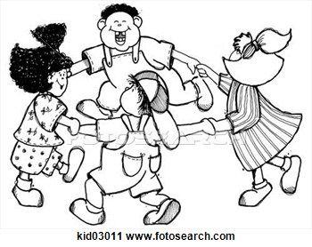 350x278 children playing drawing line drawings of children line d - Children Playing Drawing