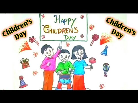 Childrens Day Drawing at PaintingValley.com | Explore collection of ...