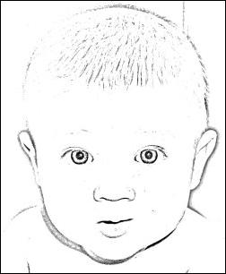 252x306 Gimp - Childs Face Drawing