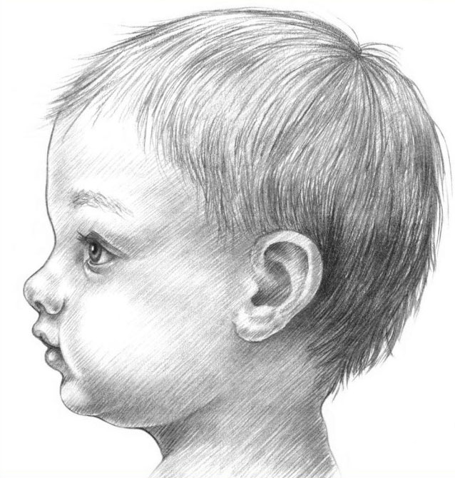 638x670 How To Draw The Child Step - Childs Face Drawing