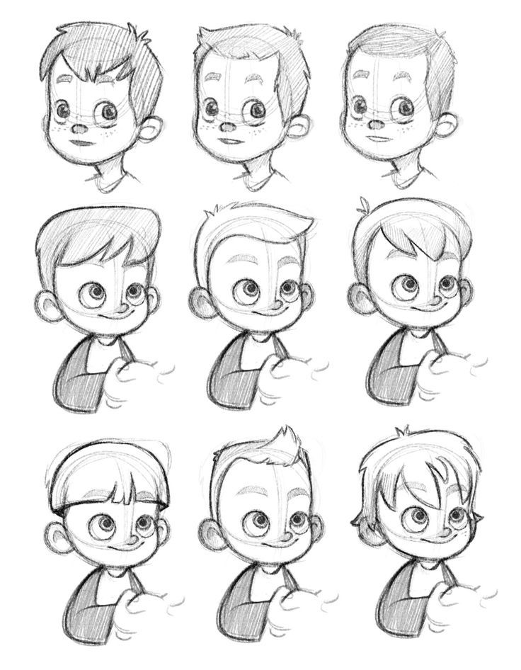 736x946 How To Draw A Kid Face Pixar - Childs Face Drawing