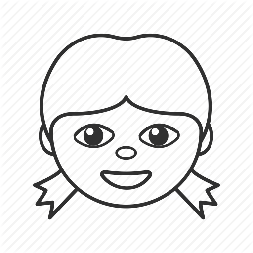 512x512 child, child's face, cute child, girl, girl's face, happy girl - Childs Face Drawing