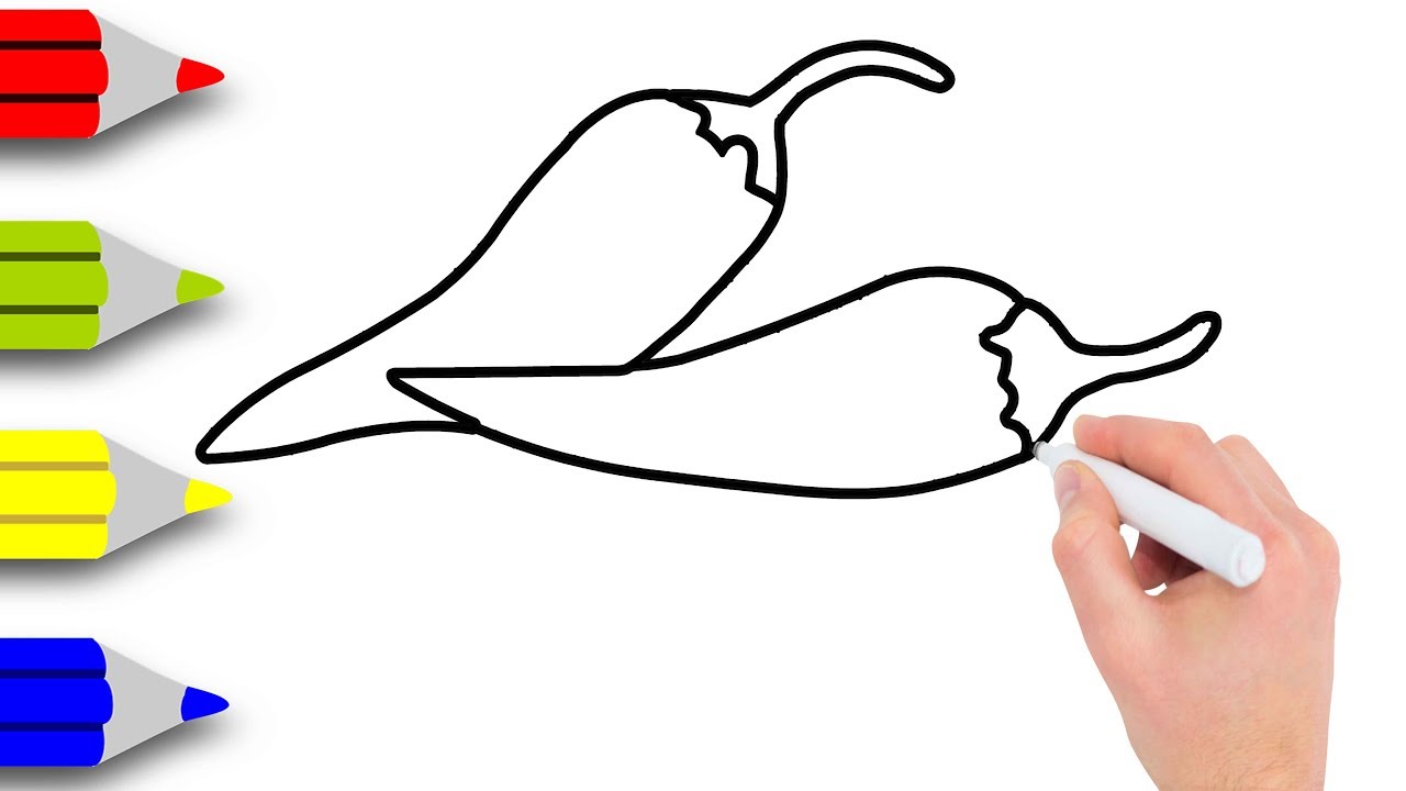 1280x720 kids drawing videos how to draw chili drawing for kids step - Chile Drawing