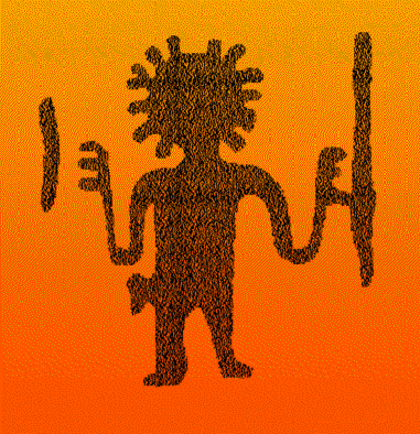381x394 petroglyph on a panel - Chile Drawing