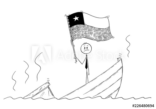 500x350 cartoon stick drawing conceptual illustration of politician - Chile Drawing