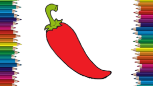 300x169 how to draw chili peppers - Chili Drawing