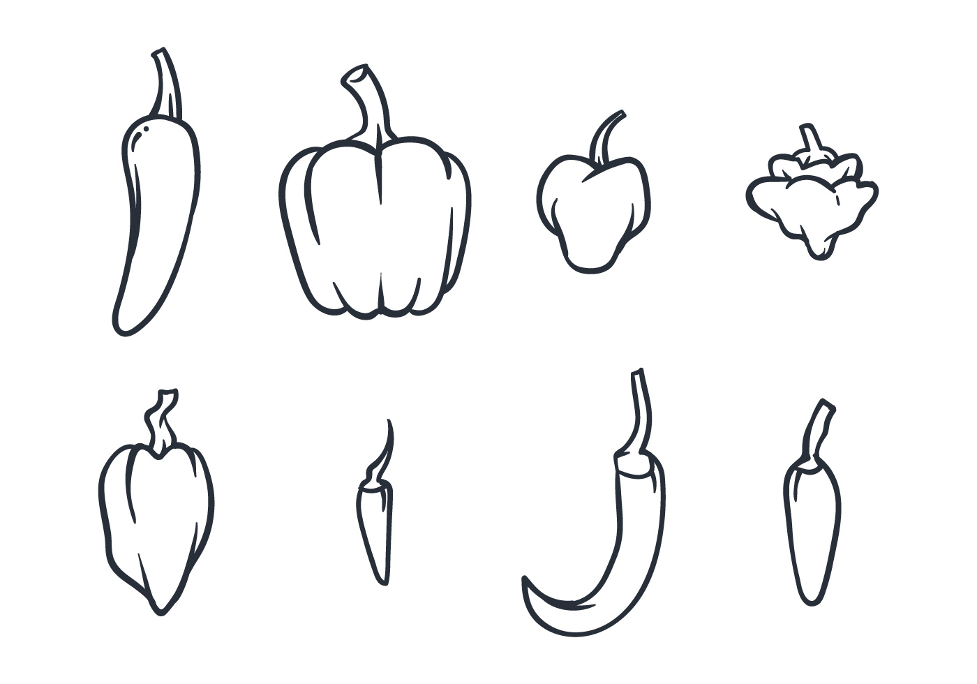 1400x980 chili doodle - Chili Drawing