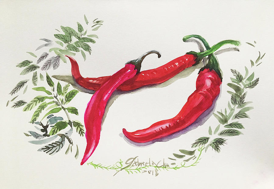 Chili Drawing at PaintingValley.com | Explore collection of Chili Drawing