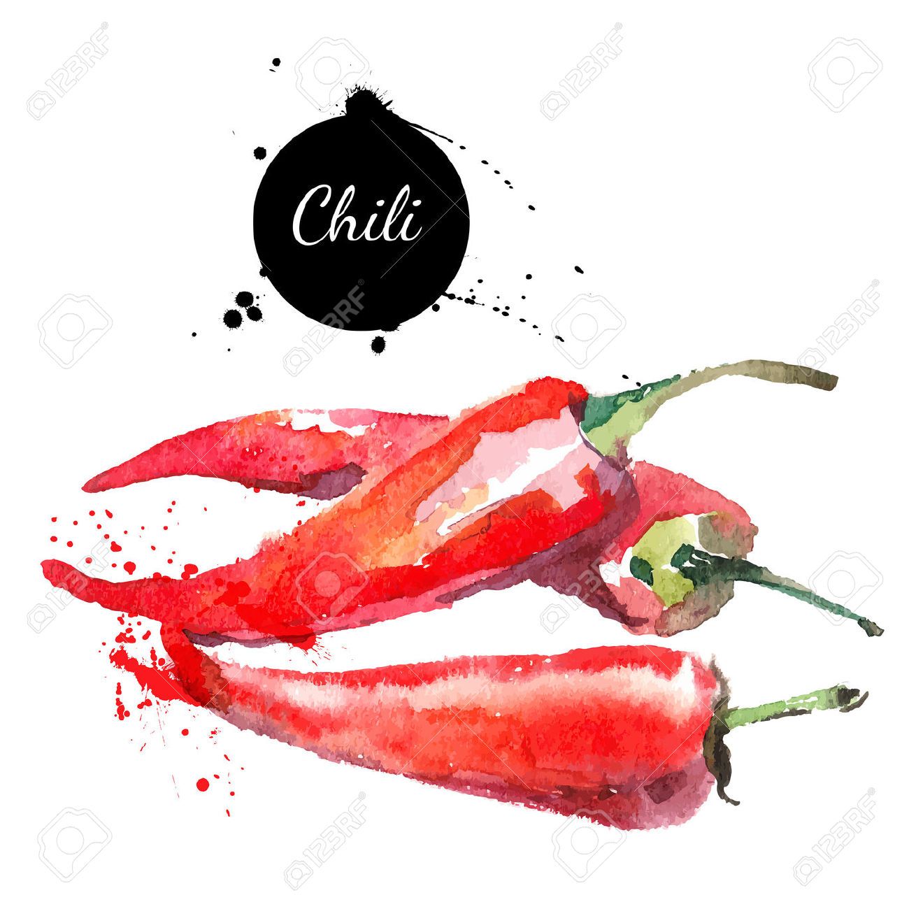 1300x1300 chilli paintings, drawings - Chili Pepper Drawing