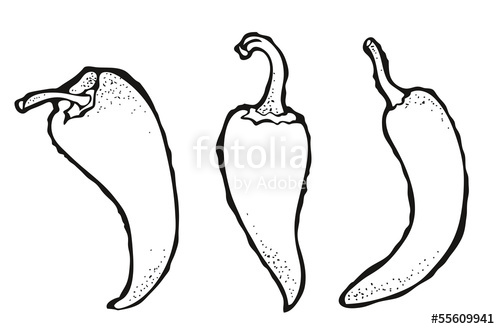 500x329 cartoon chili peppers stock image and royalty free vector - Chili Pepper Drawing