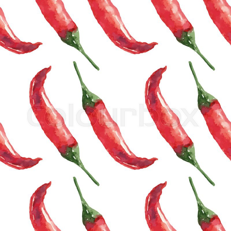 800x800 chilli hand drawn watercolor painting stock vector colourbox - Chilli Drawing