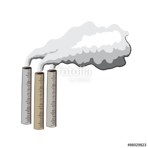 500x498 vector drawing of chimneys with smoke stock image and royalty - Chimney Drawing