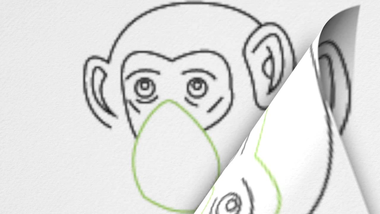 1280x720 How To Draw A Chimp Or Chimpanzee Step - Chimp Drawing