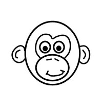 199x178 How To Draw A Cartoon Chimpanzee - Chimp Drawing