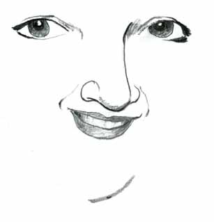 307x319 Drawing A Caricature Of The Face - Chin Drawing