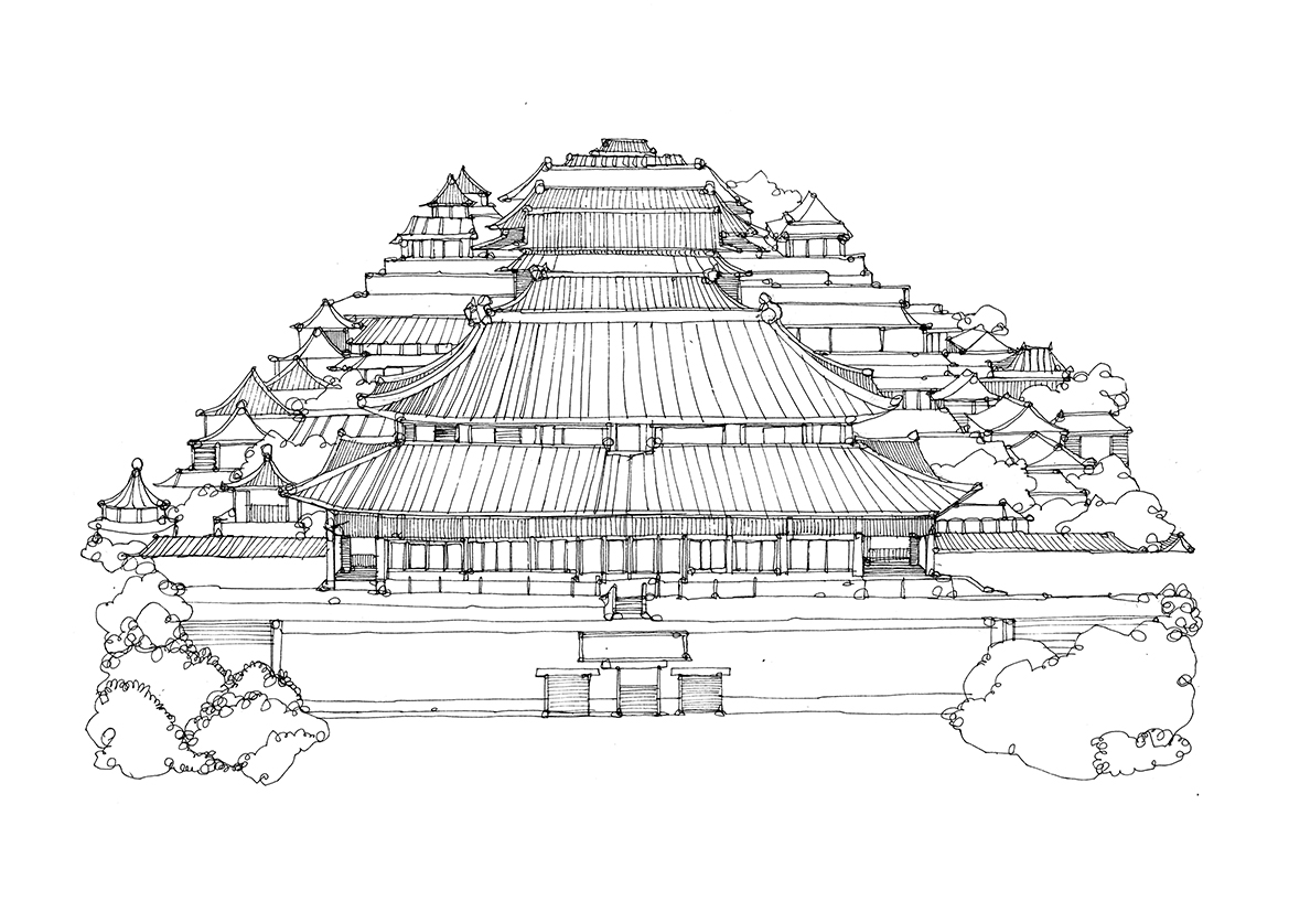 Императорский дворец в пекине рисунок