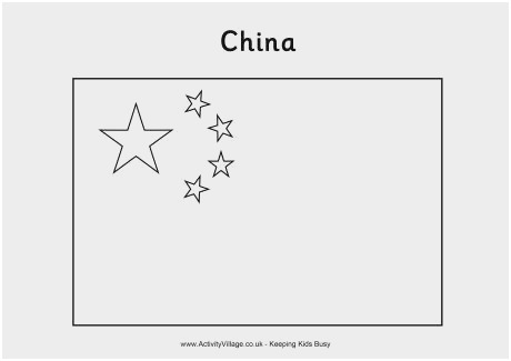 460x325 Pennant Coloring - China Flag Drawing