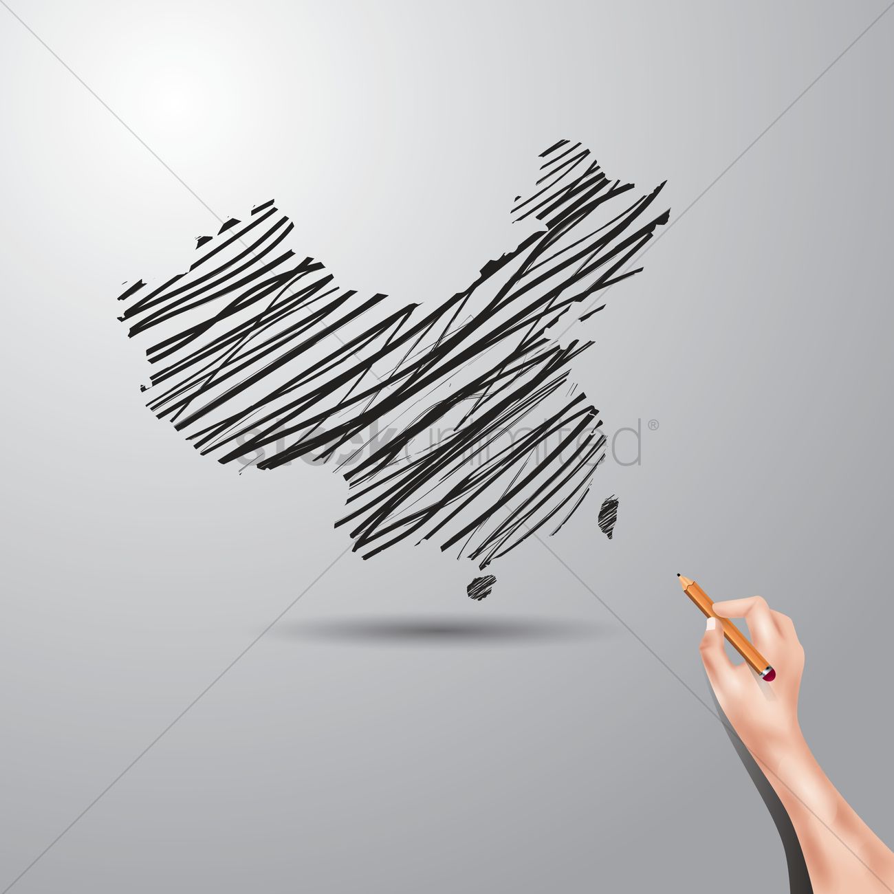 1300x1300 China Map Vector Image - China Map Drawing