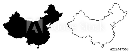 500x199 Simple - China Map Drawing
