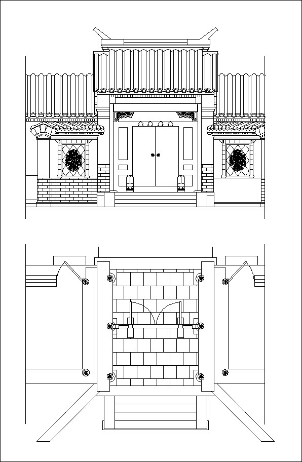 596x912 Chinese Architecture Drawings Download Autocad Blocks,drawings - Chinese Architecture Drawing