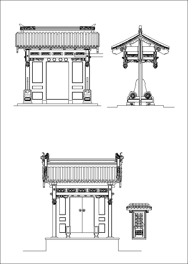 655x922 Chinese Architecture Drawings Free Autocad Blocks Drawings - Chinese Architecture Drawing