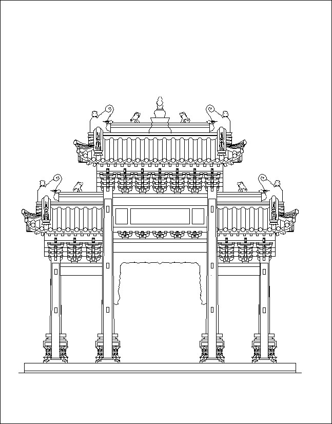 647x826 Chinese Architecture Free Cad Blocks Drawings Download - Chinese Architecture Drawing