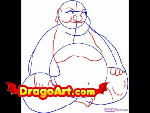 480x360 How To Draw A Buddha, Step - Chinese Buddha Drawing