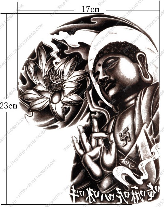 554x700 Large Big Chinese Buddha Designs Temporary Tattoo Stickers - Chinese Buddha Drawing
