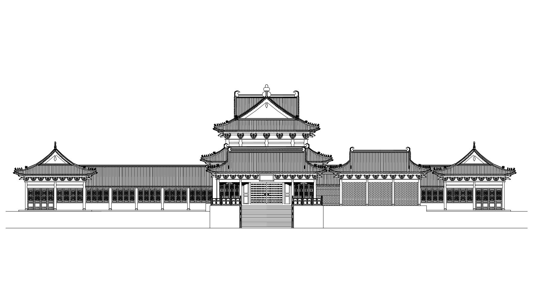 1798x946 Chinese Architecture Cad Drawings Cad Design Free Cad Blocks - Chinese Building Drawing