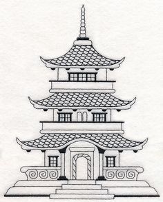 236x293 Huge Collection Of 'japanese Building Drawing' Download More Than - Chinese Building Drawing