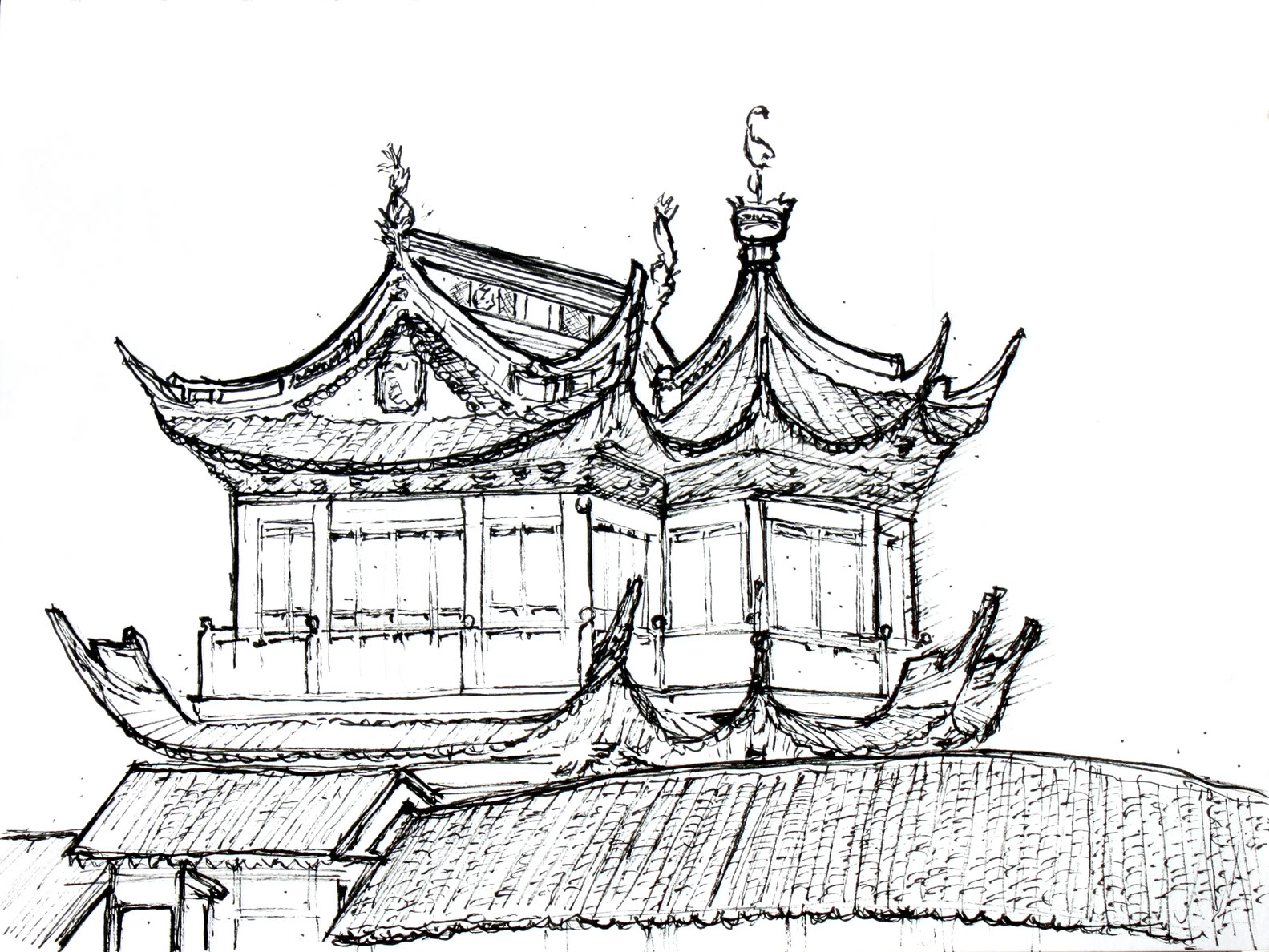 Chinese Building Drawing at Explore collection of