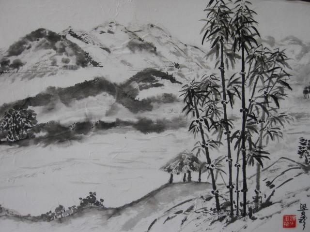 640x480 Chinese Calligraphy And Chinese Painting - Chinese Calligraphy Drawing