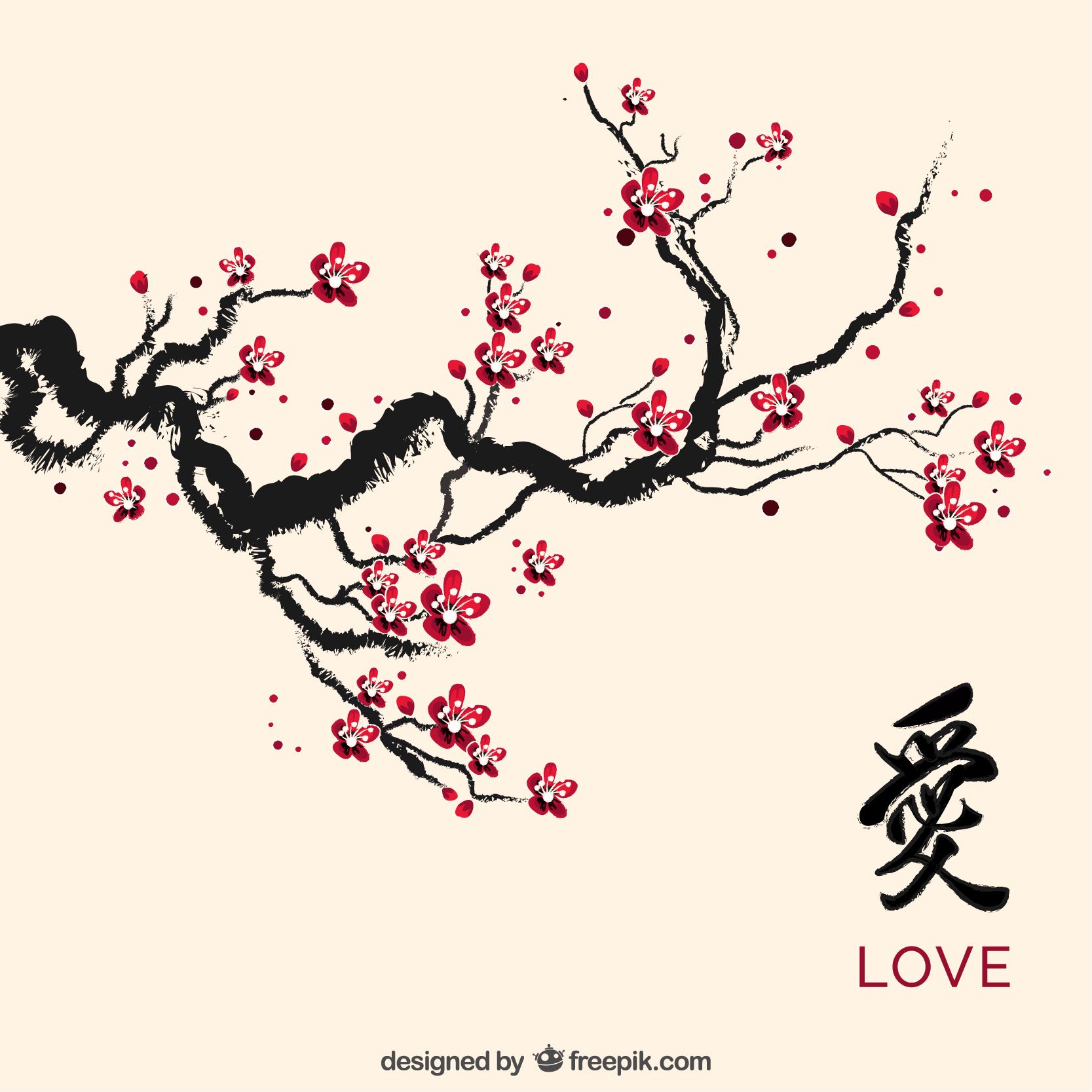 1667x1667 Cherry Blossom More Tatoeage Cherry Blossom Drawing - Chinese Cherry Blossom Drawing