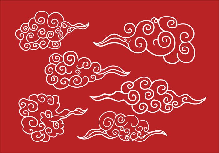 700x490 Chinese Clouds Free Vector Art - Chinese Cloud Drawing
