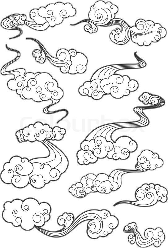 543x800 Chinese Cloud Patterns - Chinese Cloud Drawing