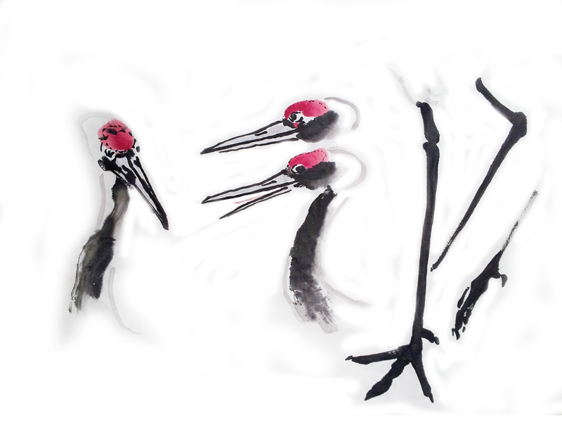 800x600 Chinese Painting Rice Paper And Supplies Blueheronarts - Chinese Crane Drawing