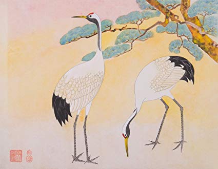 425x330 Jiangnanruyi Art Oridental Artwork Owned Crane Pine - Chinese Crane Drawing