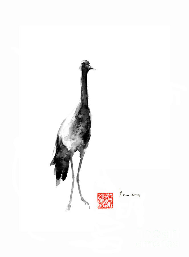 663x900 Chinese Crane Paintings Fine Art America - Chinese Crane Drawing