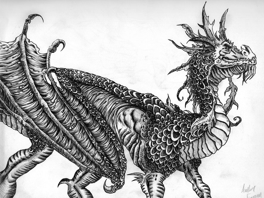 886x664 Chinese Dragon Drawings - Chinese Dragon Drawing