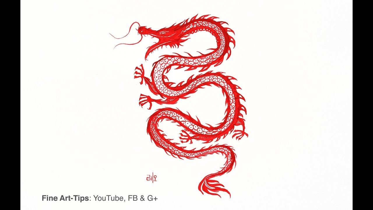 1280x720 How To Paint A Chinese Dragon - Chinese Dragon Drawing