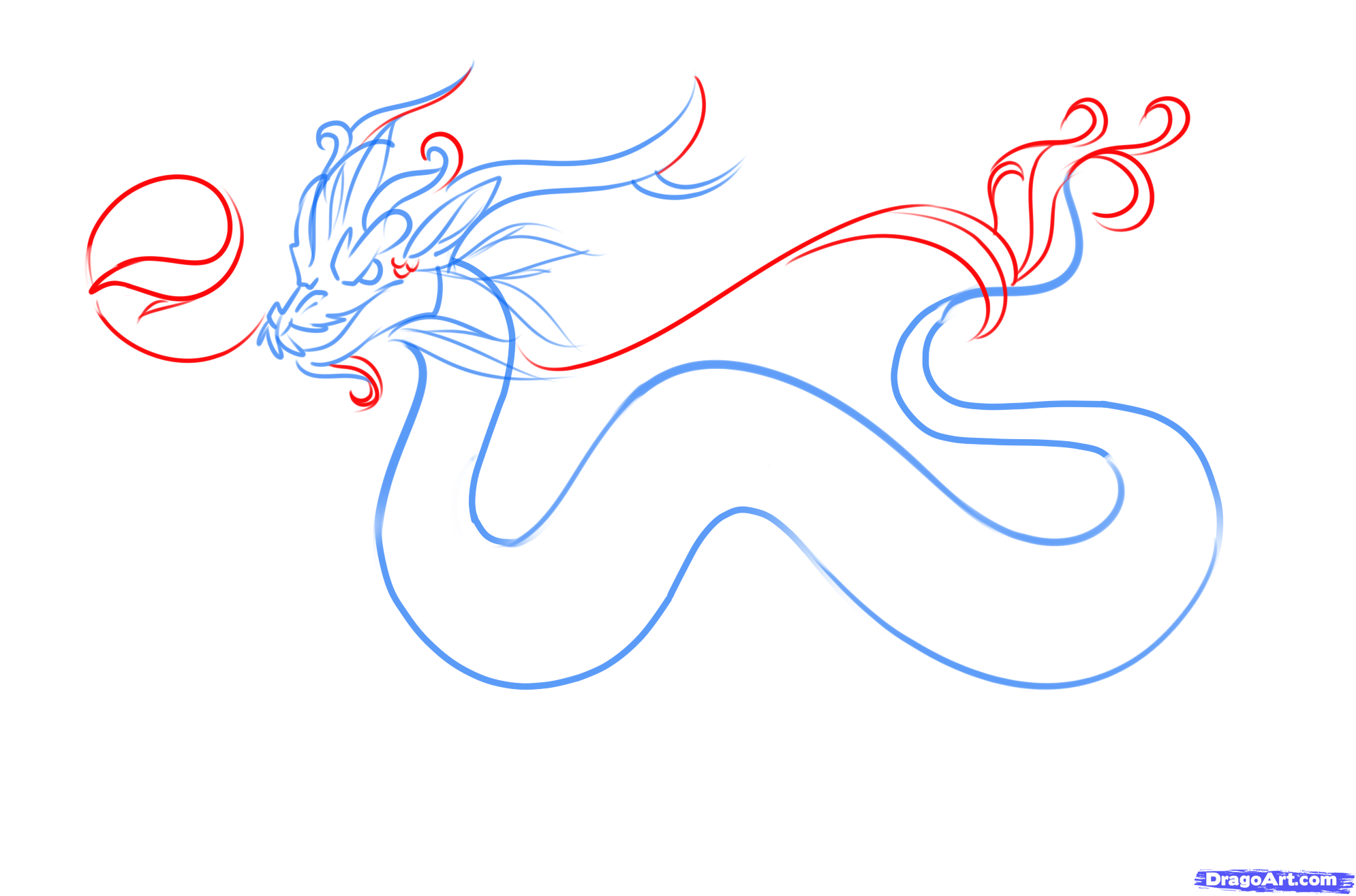 1990x1316 How To Draw A Chinese Dragon Easy, Step - Chinese Dragon Drawing Easy