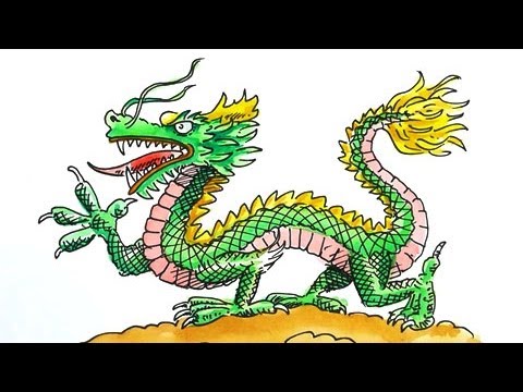 480x360 how to draw a chinese dragon for chinese new year - Chinese Dragon Drawing Easy
