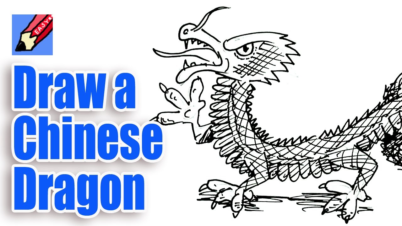 1280x720 How To Draw A Chinese Dragon Real Easy - Chinese Dragon Drawing Easy
