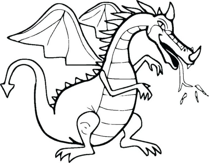 728x569 Chinese Dragon Fly Over The Clouds Coloring Pages Halloween Witch - Chinese Dragon Drawing For Kids