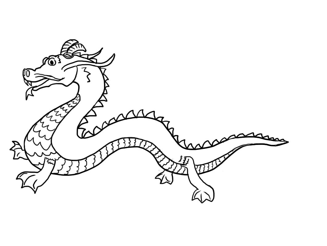 1060x798 free printable chinese dragon coloring pages for kids vikings - Chinese Dragon Drawing For Kids