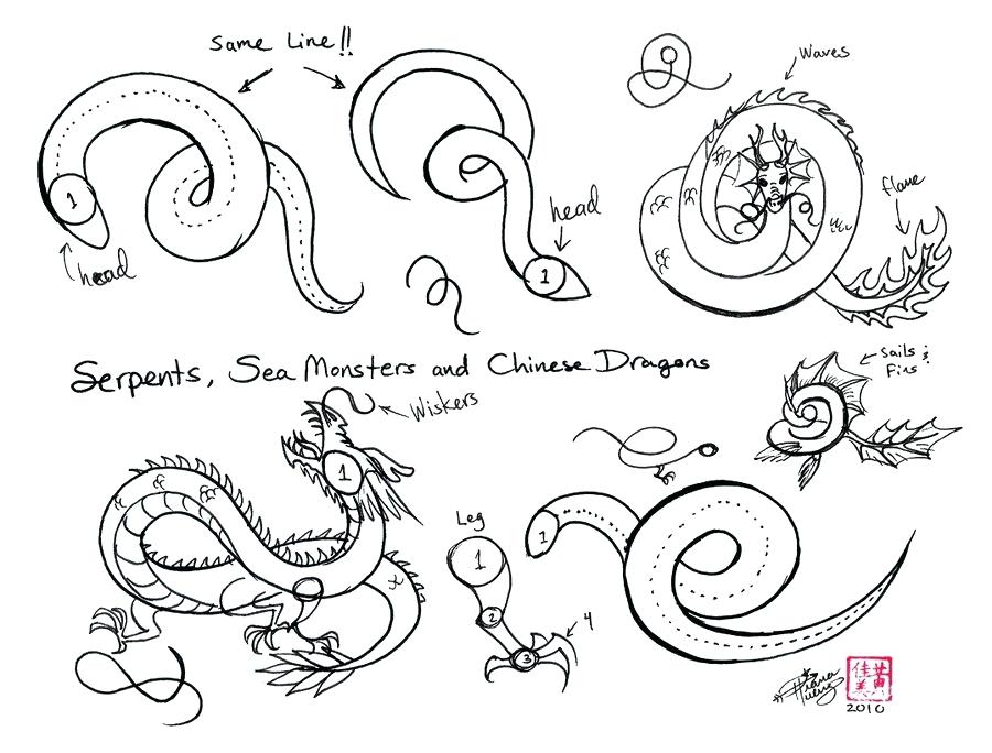 900x684 draw chinese dragon new year dragon drawing step - Chinese Dragon Drawing Step By Step