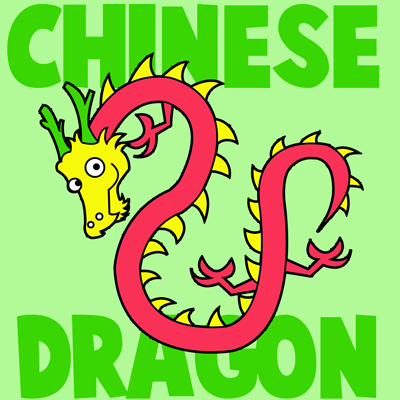 400x400 How To Draw Chinese Dragons With Easy Step - Chinese Dragon Drawing Step By Step