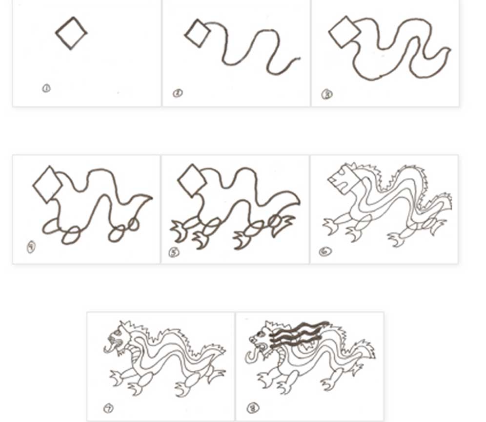 996x864 Step - Chinese Dragon Drawing Step By Step