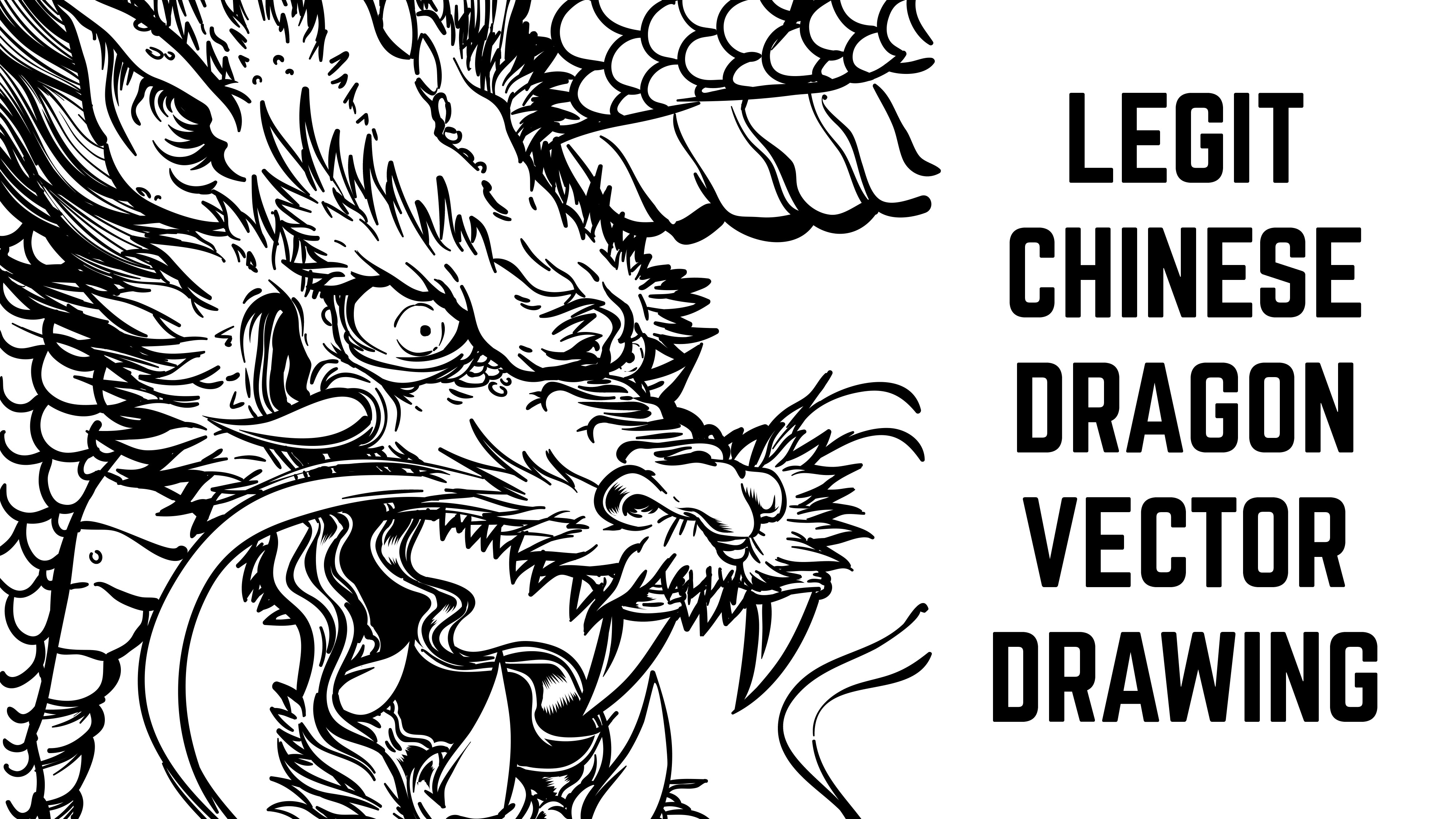 4000x2250 chinese dragon drawing tutorial legit chinese dragon timelapse - Chinese Dragon Drawing Tutorial